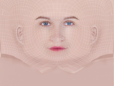 Evgeniya Malakhova Head - No Hair - Low poly head for game 3D Model