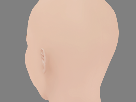 Elena Furiase Head - No Hair - Low poly head for game Modelo 3D