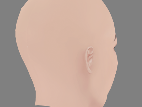 Elena Rivera Head - No Hair - Low poly head for game 3D Model