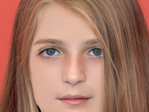Elisa Del Genio Head - No Hair - Low poly head for game 3D Model