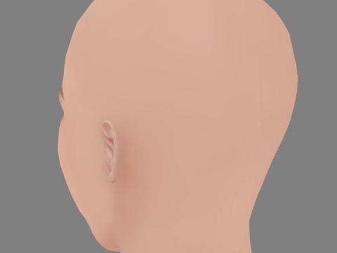 Elisa Del Genio Head - No Hair - Low poly head for game 3D Model