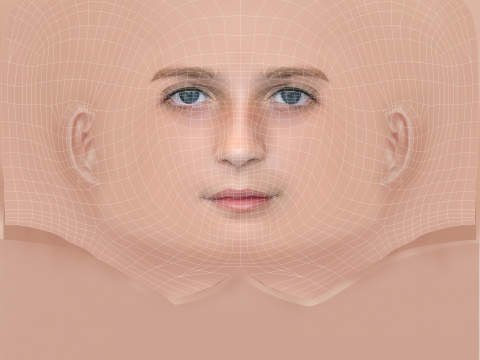 Elisa Del Genio Head - No Hair - Low poly head for game 3D Model