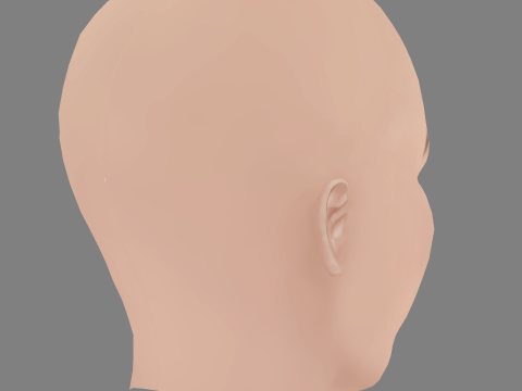 Eliza Scanlen Head - No Hair - Low poly head for game Model 3D