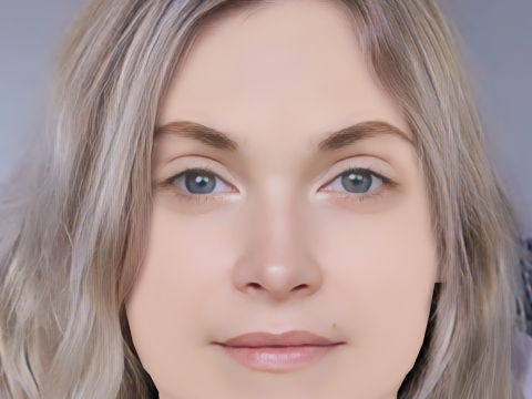 Eliza Taylor Head - No Hair - Low poly head for game 3D Model