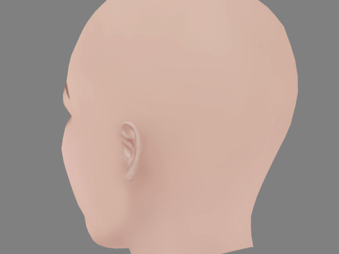 Eliza Taylor Head - No Hair - Low poly head for game 3D 모델