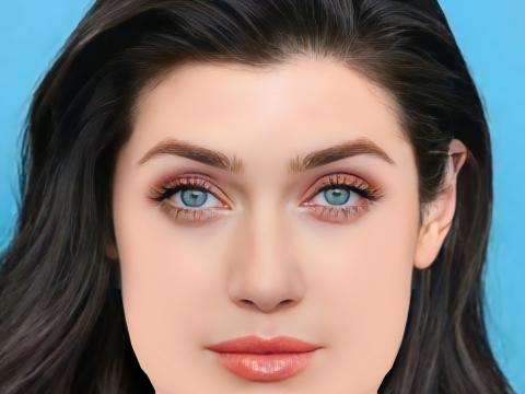 Elizabeth Debicki Head - No Hair - Low poly head for game 3D Model
