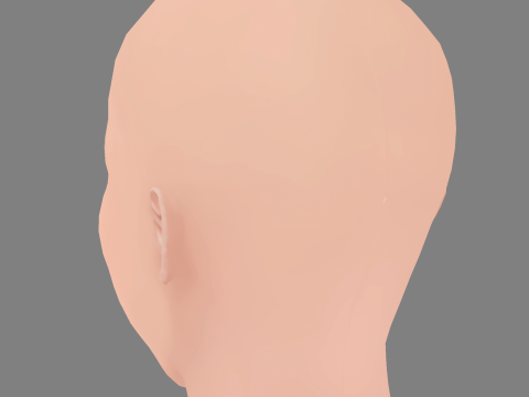 Elizabeth Debicki Head - No Hair - Low poly head for game Modèle 3D