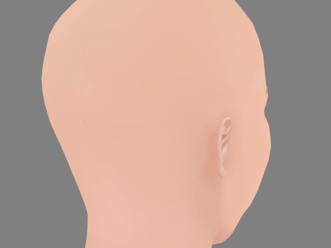 Elizabeth Debicki Head - No Hair - Low poly head for game Modèle 3D