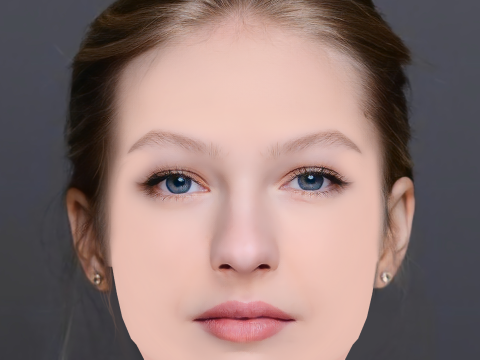 Elizaveta Bazykina Head - No Hair - Low poly head for game 3D Model