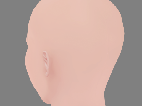 Elizaveta Bazykina Head - No Hair - Low poly head for game 3Dモデル