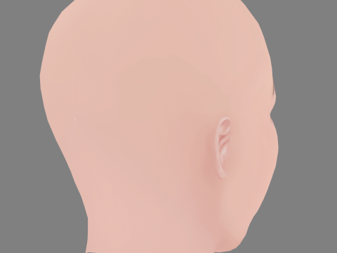 Elizaveta Bazykina Head - No Hair - Low poly head for game 3Dモデル