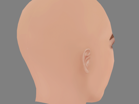 Elizaveta Boyarskaya Head - No Hair - Low poly head for game Modèle 3D