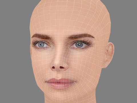 Elizaveta Boyarskaya Head - No Hair - Low poly head for game Modèle 3D