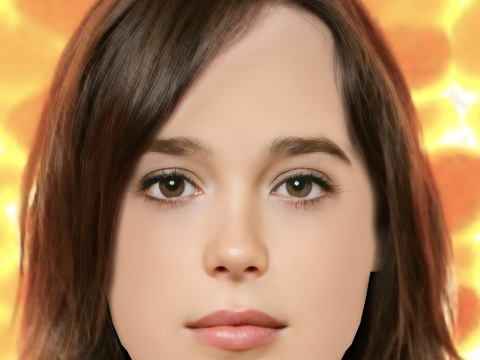 Ellen Page Head - No Hair - Low poly head for game 3D Модель