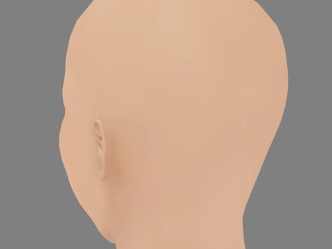 Ellen Page Head - No Hair - Low poly head for game Modello 3D