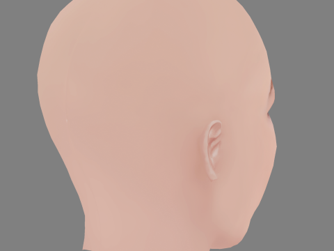 Ellie Bamber Head - No Hair - Low poly head for game Modelo 3D