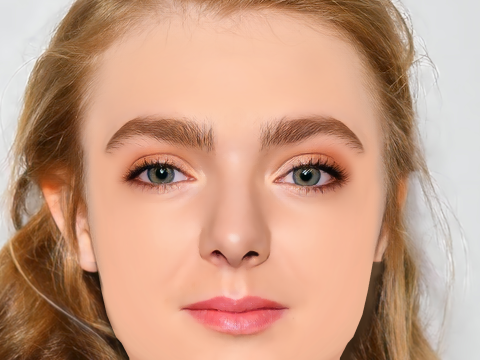 Elsie Fisher Head - No Hair - Low poly head for game Modelo 3D