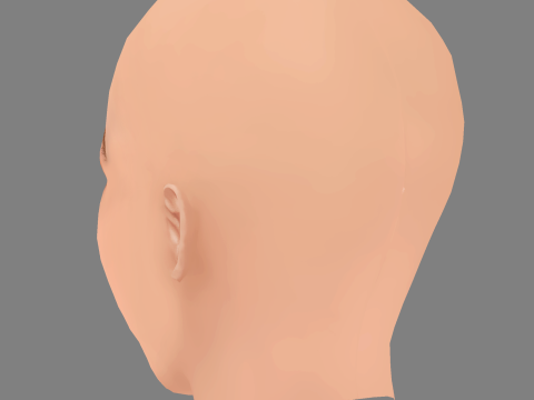 Elsie Fisher Head - No Hair - Low poly head for game 3Dモデル