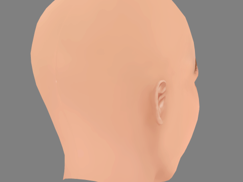 Elsie Fisher Head - No Hair - Low poly head for game 3Dモデル