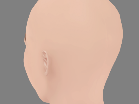Emilia Jones Head - No Hair - Low poly head for game 3D 모델