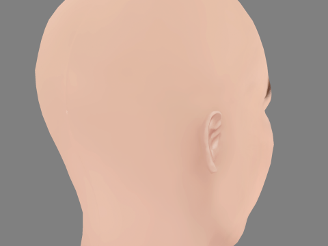 Emilia Jones Head - No Hair - Low poly head for game 3D 모델