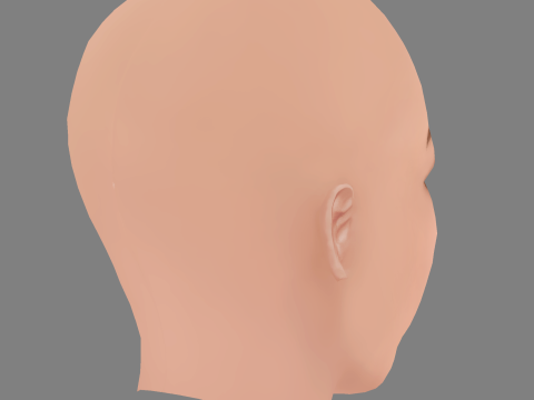Emily Alyn Lind Head - No Hair - Low poly head for game 3D Model