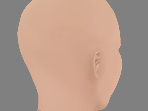 Emily Beecham Head - No Hair - Low poly head for game 3D Model