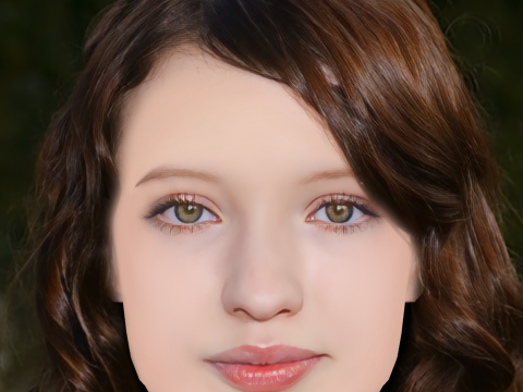 Emily Browning Head - No Hair - Low poly head for game 3D Model