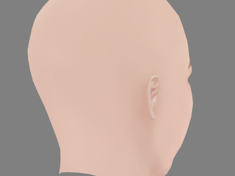 Emily Browning Head - No Hair - Low poly head for game 3D Model