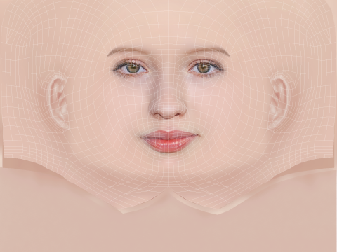 Emily Browning Head - No Hair - Low poly head for game 3D Model