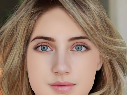 Emily Rudd Head - No Hair - Low poly head for game 3D Model