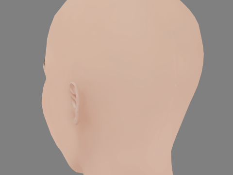 Emily Rudd Head - No Hair - Low poly head for game 3D Модель