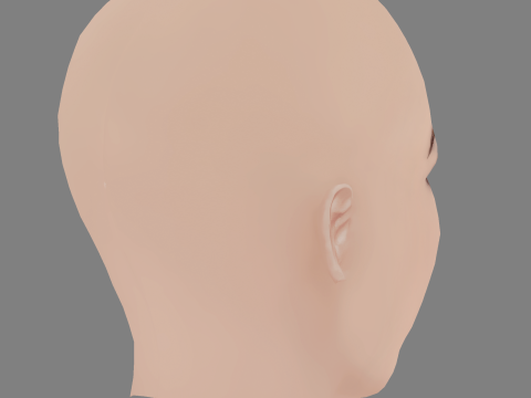 Emily Rudd Head - No Hair - Low poly head for game 3D Модель