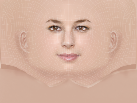 Emily VanCamp Head - No Hair - Low poly head for game Modello 3D
