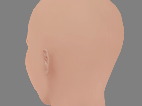 Emma Appleton Head - No Hair - Low poly head for game Model 3D