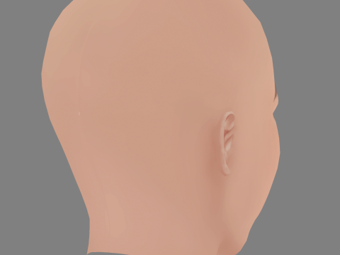 Emma Appleton Head - No Hair - Low poly head for game Model 3D