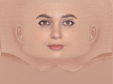Emma Appleton Head - No Hair - Low poly head for game Model 3D