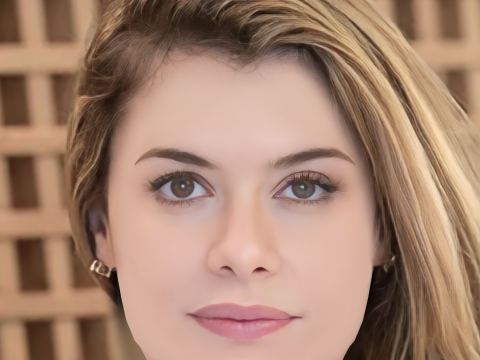 Alinne Moraes Head - No Hair - Low poly head for game 3D Model