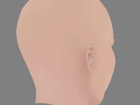 Alinne Moraes Head - No Hair - Low poly head for game 3D Model
