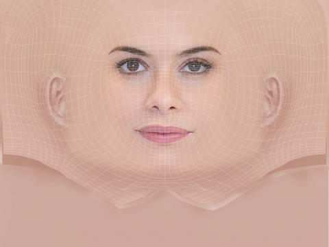 Alinne Moraes Head - No Hair - Low poly head for game 3D Model