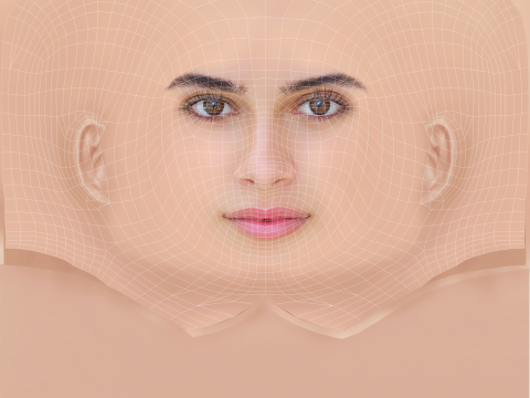 Allegra Teo Head - No Hair - Low poly head for game 3D 모델