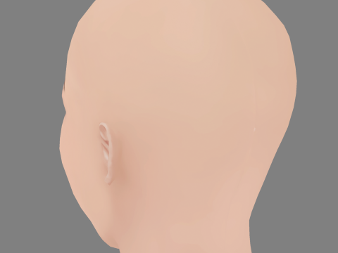 Allie MacDonald Head - No Hair - Low poly head for game Modello 3D