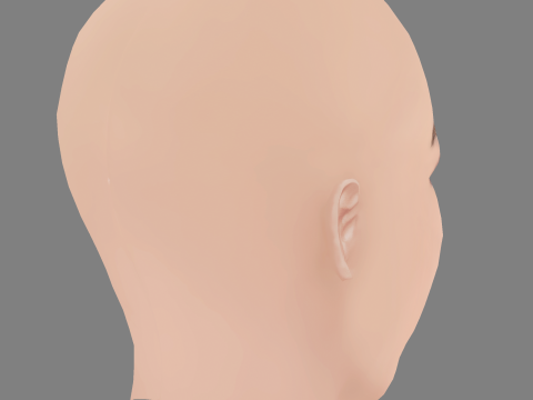 Allie MacDonald Head - No Hair - Low poly head for game Modello 3D