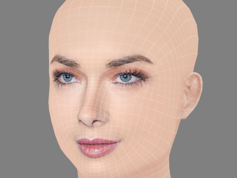 Allie MacDonald Head - No Hair - Low poly head for game Modello 3D