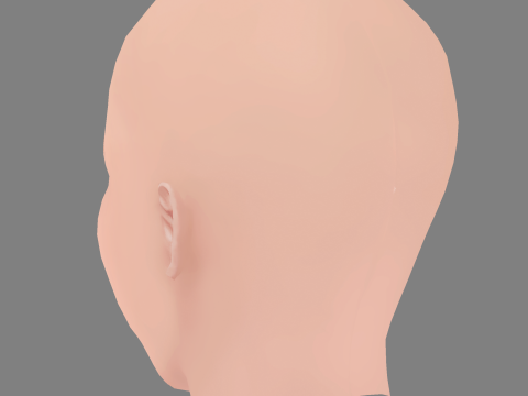 Constance Rousseau Head - No Hair - Low poly head for game 3D Модель