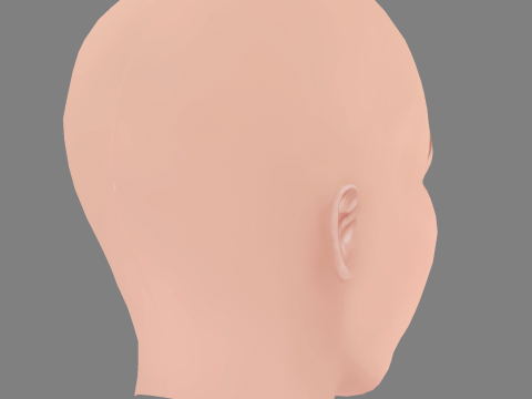 Constance Rousseau Head - No Hair - Low poly head for game 3D Модель