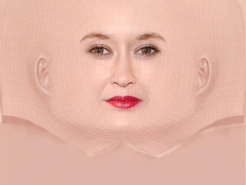 Constance Rousseau Head - No Hair - Low poly head for game 3D Модель