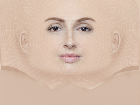 Cristina Castano Head - No Hair - Low poly head for game Modèle 3D