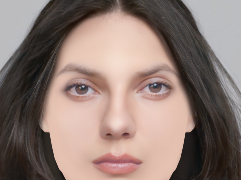 Dafne Keen Head - No Hair - Low poly head for game 3D Модель