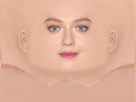 Dakota Fanning Head - No Hair - Low poly head for game Model 3D